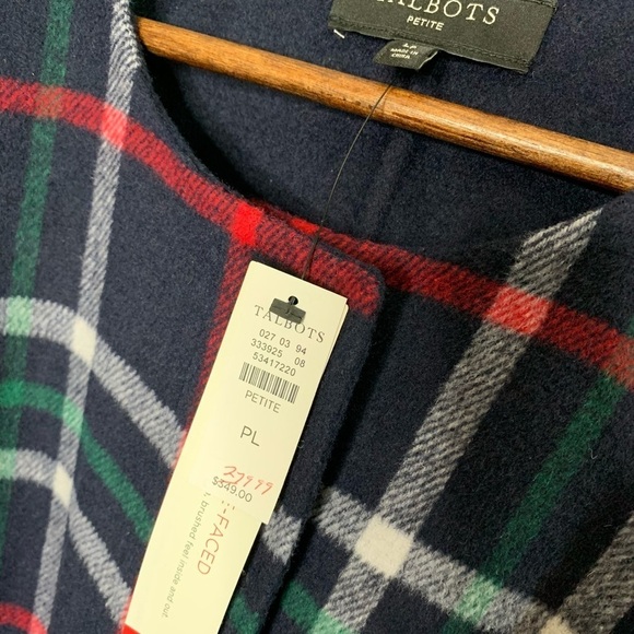 Talbots Double Face Plaid Topper - Picture 9 of 15